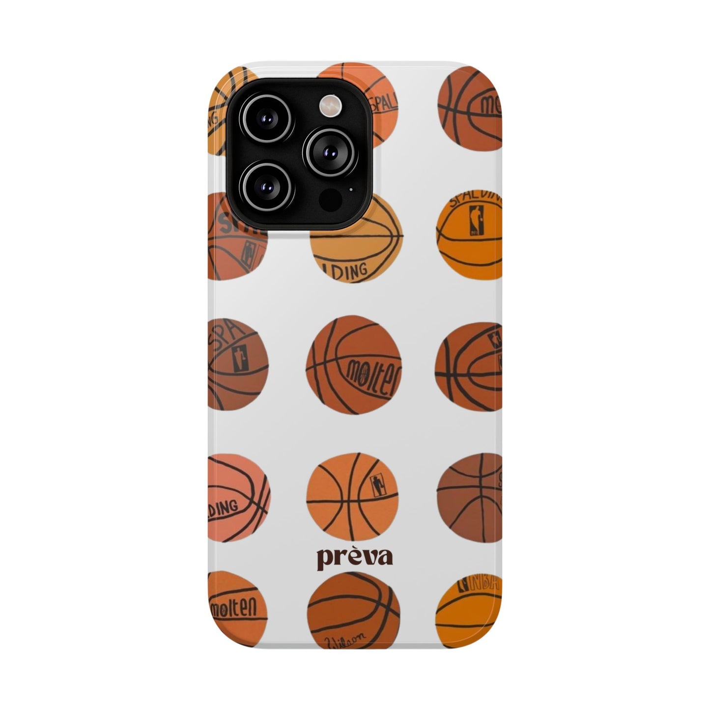 White Basketball Phone Case