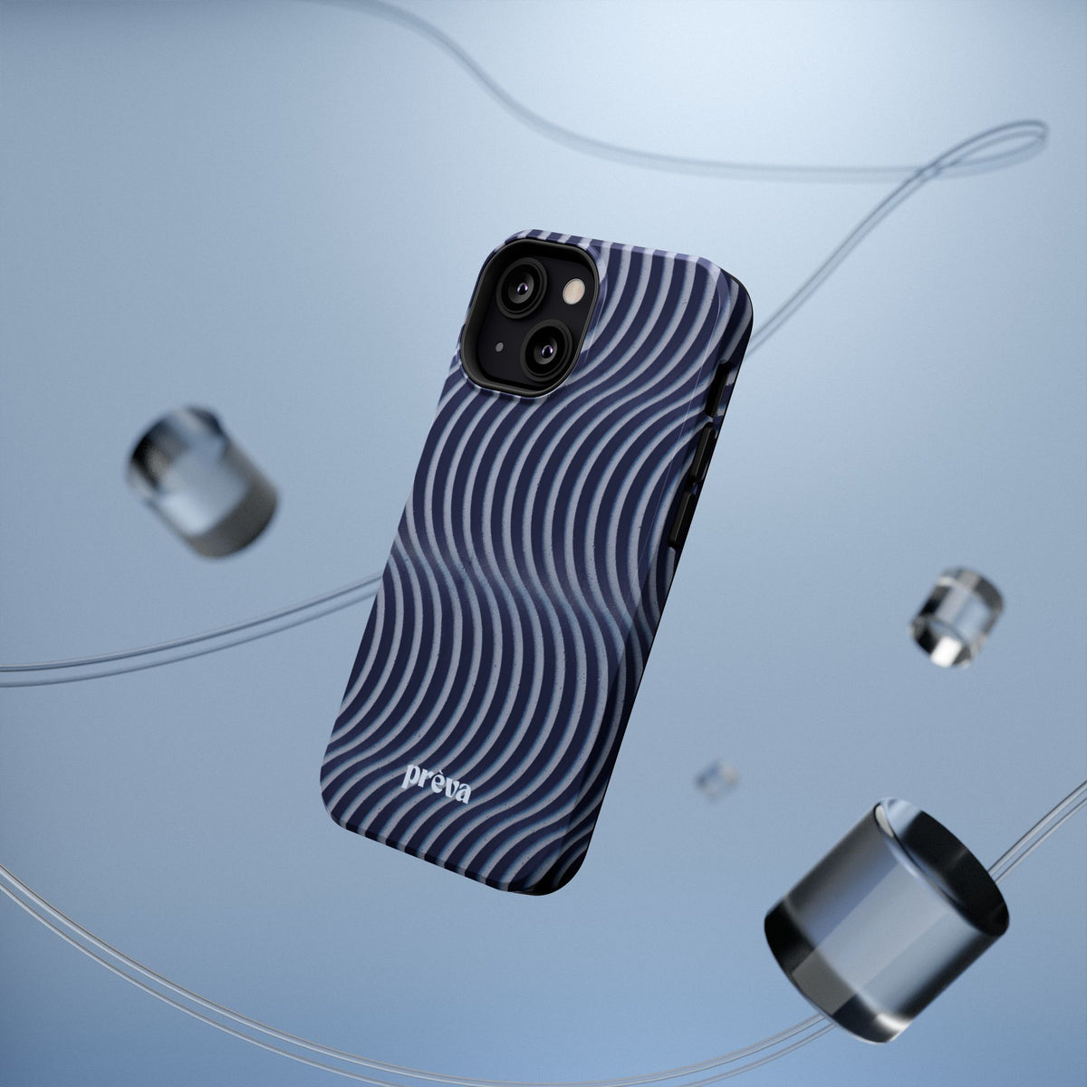 Wavy Navy Phone Case