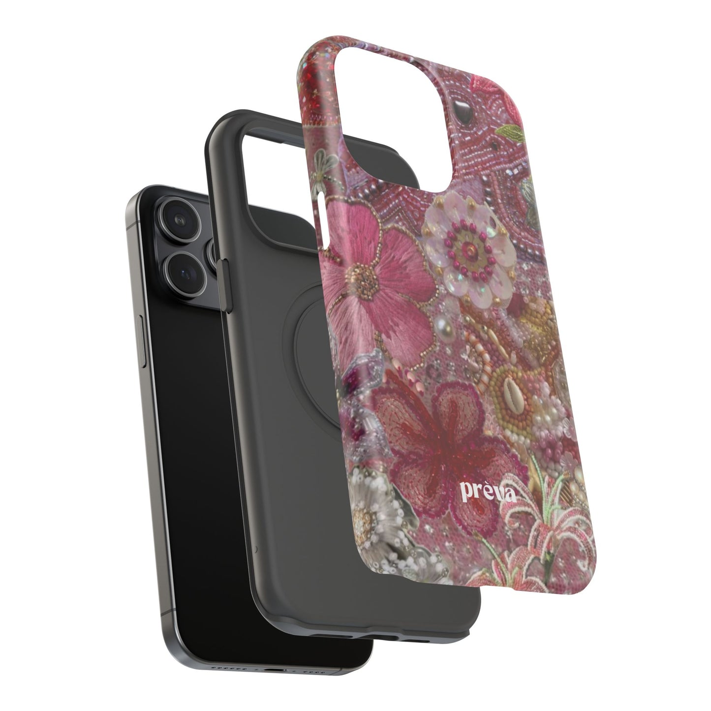 Floral Embroidery Phone Case