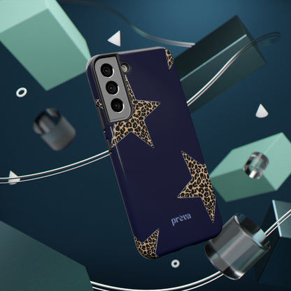 Navy Leopard Star Phone Case