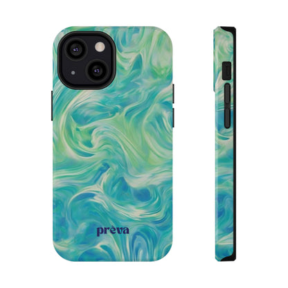 Teal & Green Swirl Phone Case