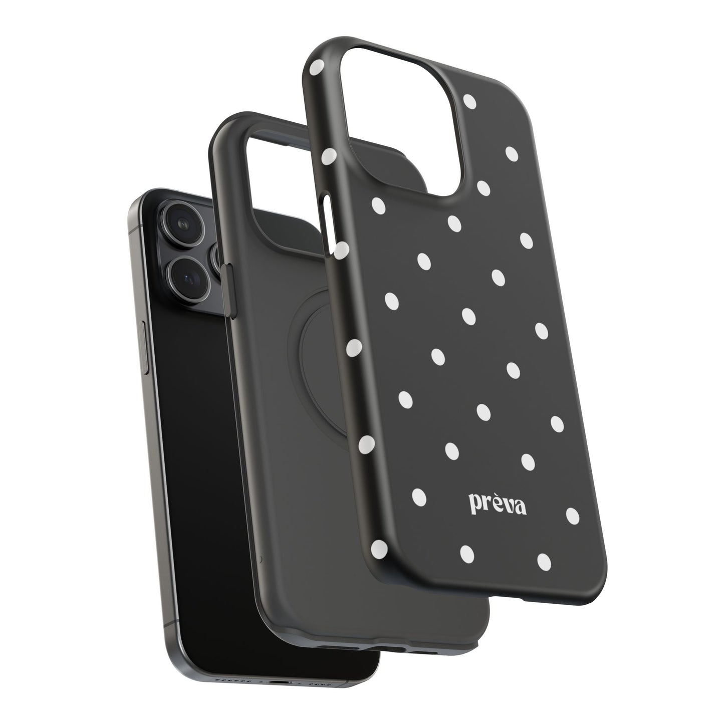 Black with White Polka Dots Phone Case