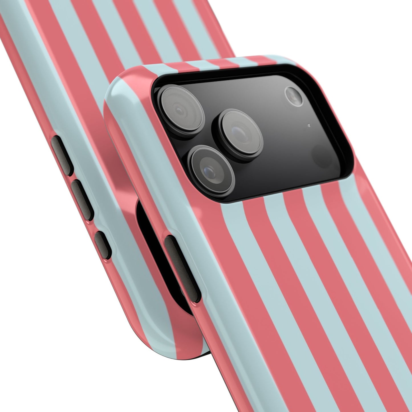 Coral & Teal Stripes Phone Case