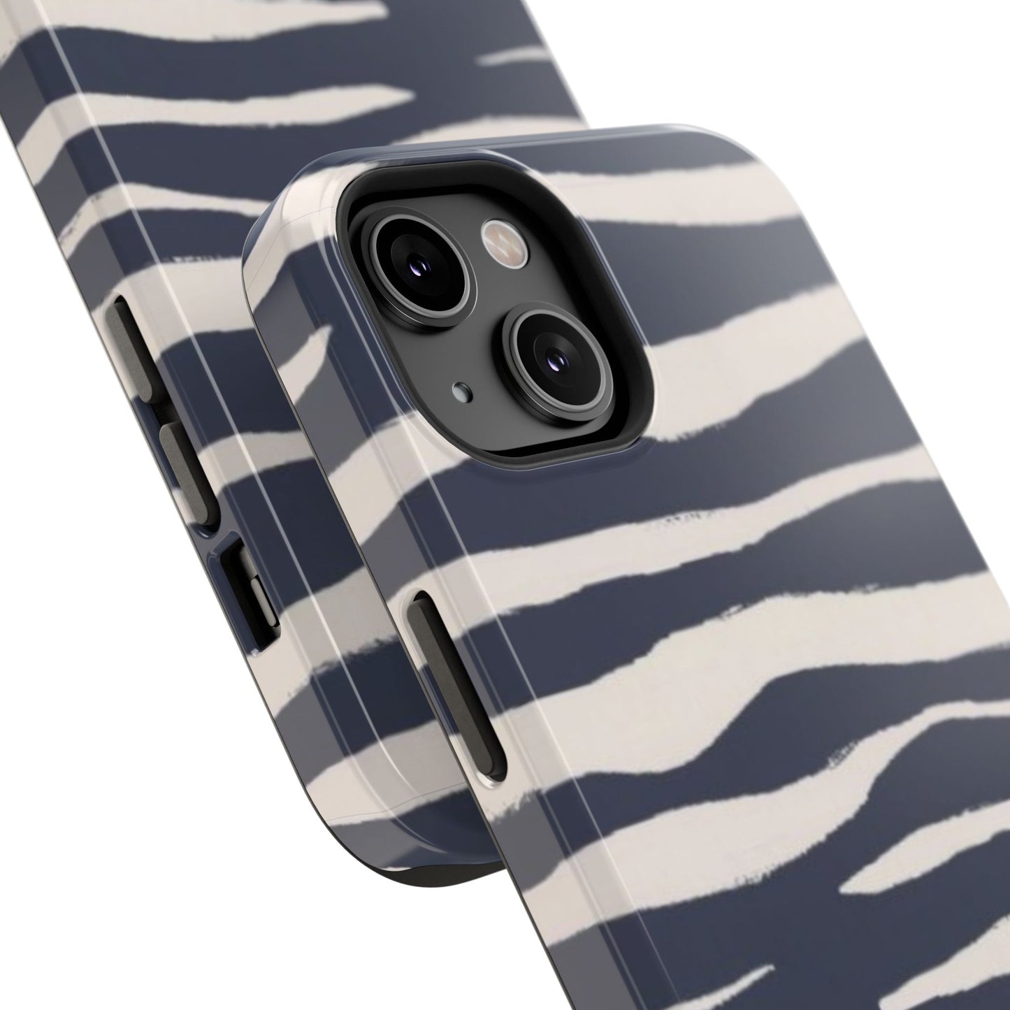 Navy & Cream Zebra Phone Case