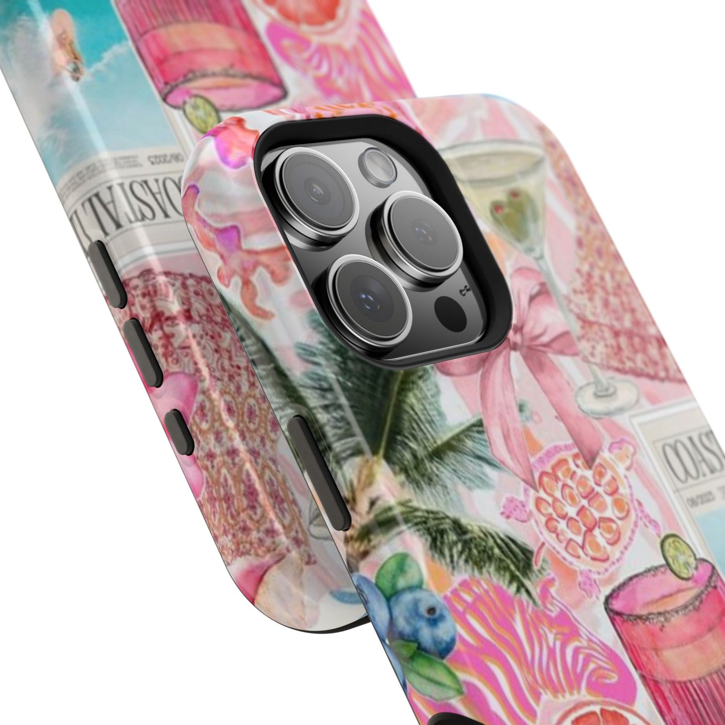 Pink Cocktail Collage Phone Case