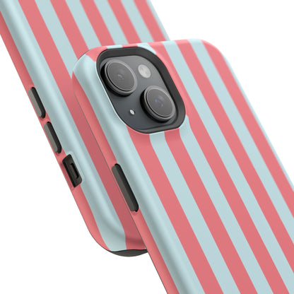 Coral & Teal Stripes Phone Case