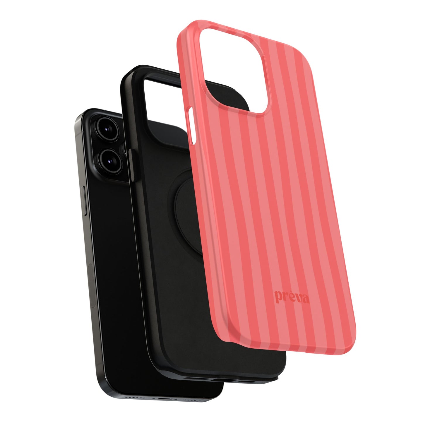 Coral Stipes Phone Case