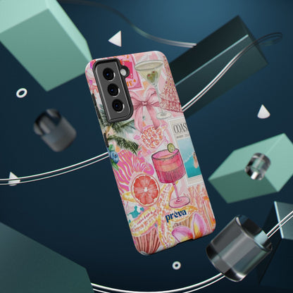 Pink Cocktail Collage Phone Case