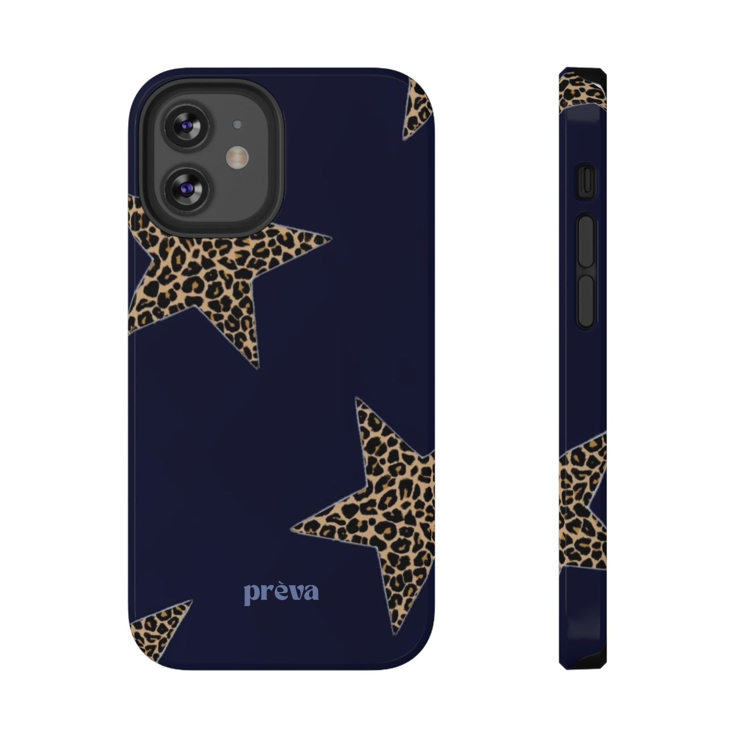 Navy Leopard Star Phone Case