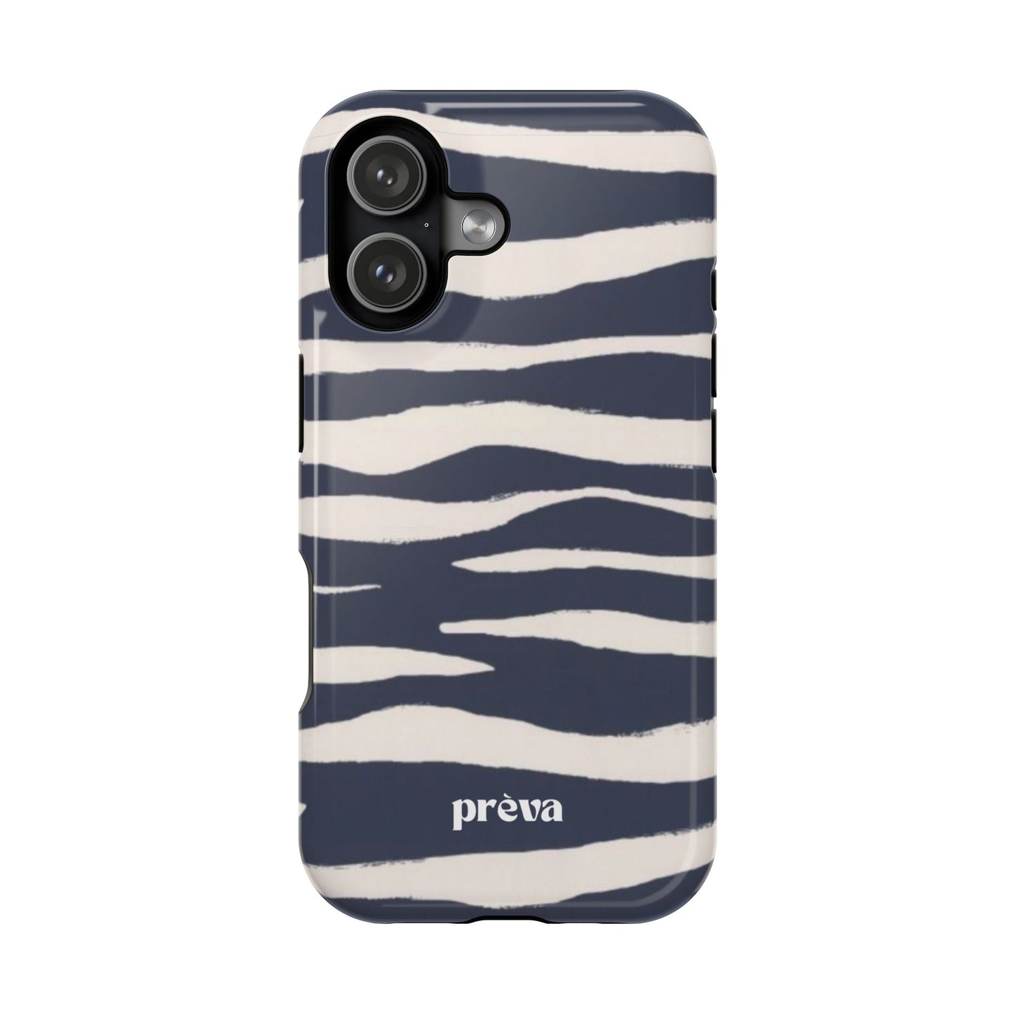 Navy & Cream Zebra Phone Case