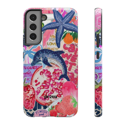 Dolphin Tropics Collage Phone Case