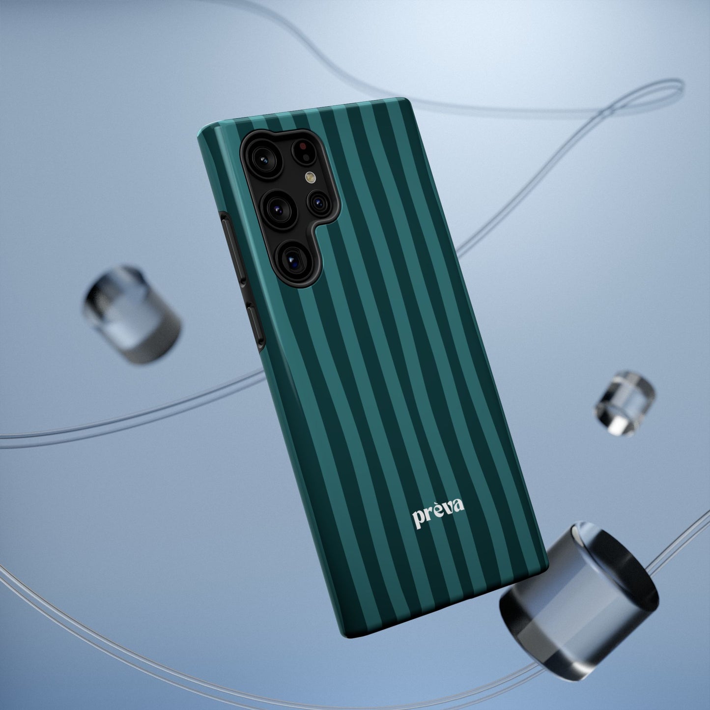 Dark Stripes Turquoise Phone Case