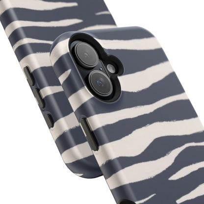 Navy & Cream Zebra Phone Case