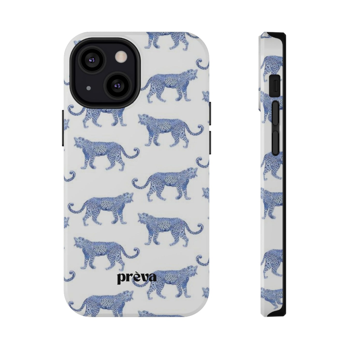 Blue Leopard Pattern Phone Case