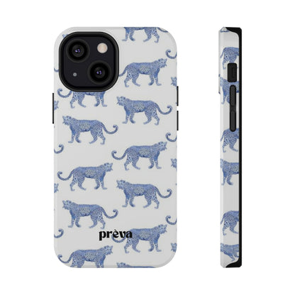 Blue Leopard Pattern Phone Case