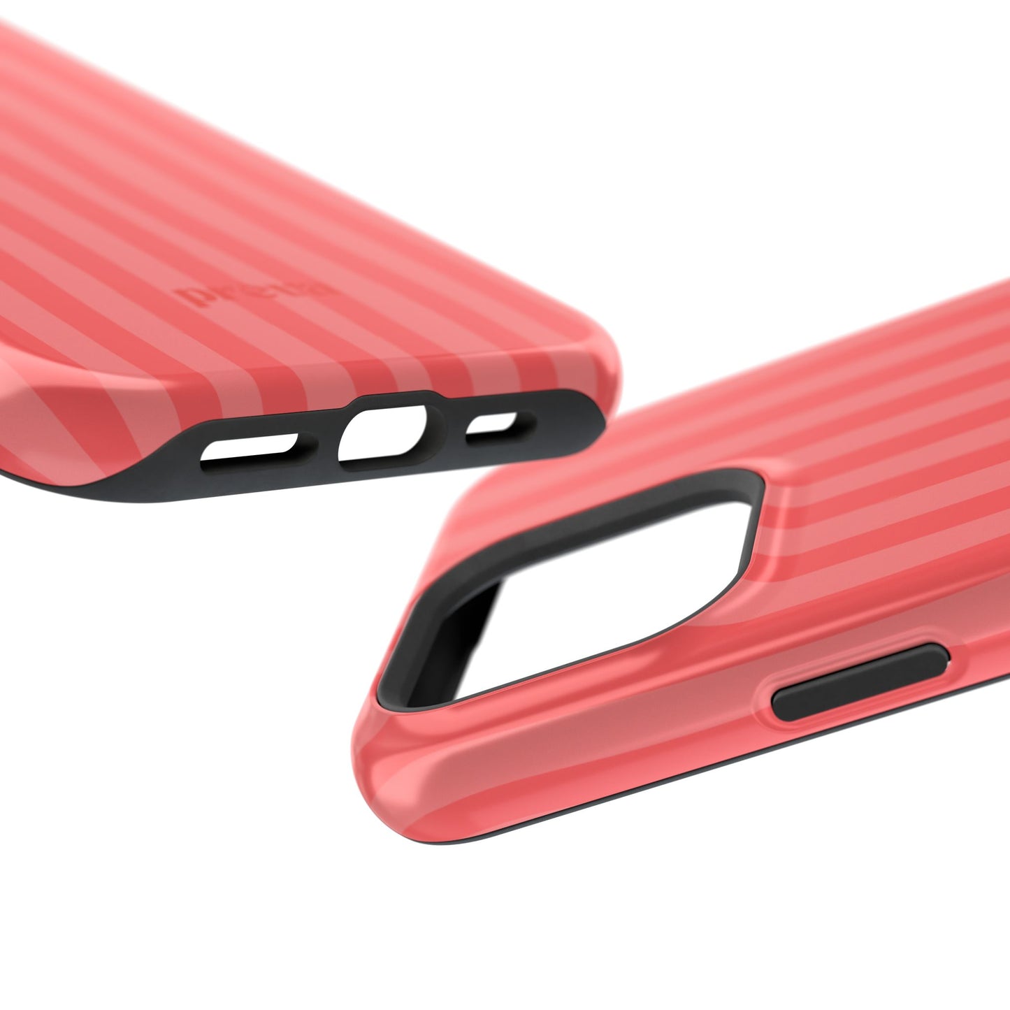 Coral Stipes Phone Case