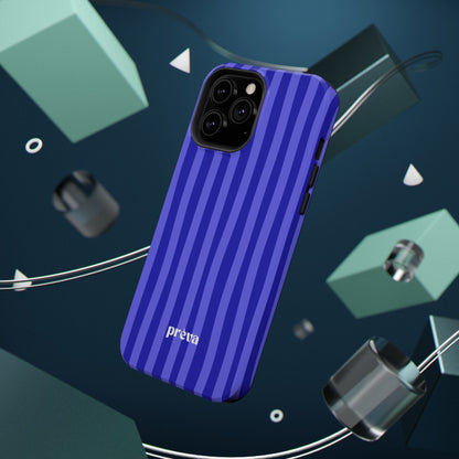 Neon Blue Stripes Phone Case