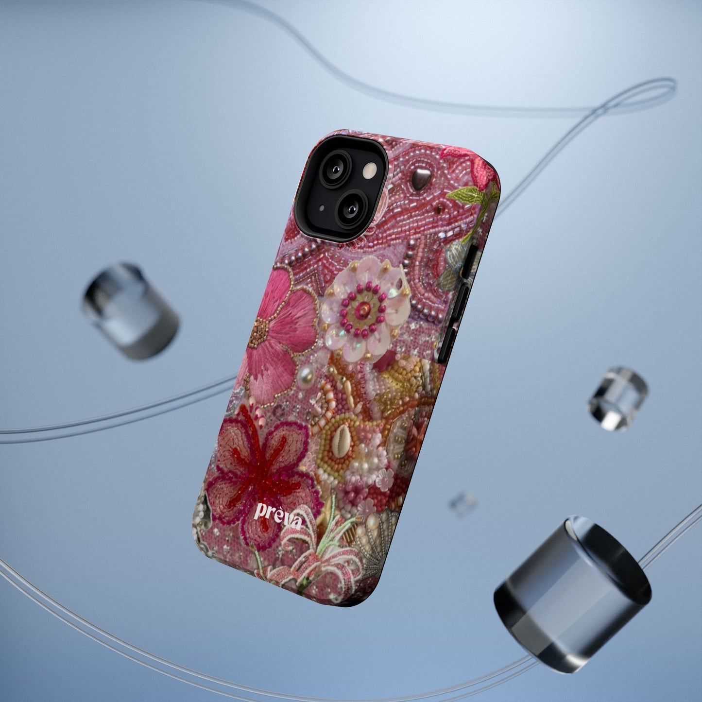 Floral Embroidery Phone Case