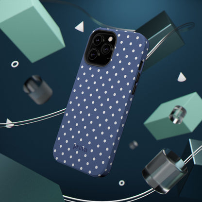 Navy Polka Dot Phone Case