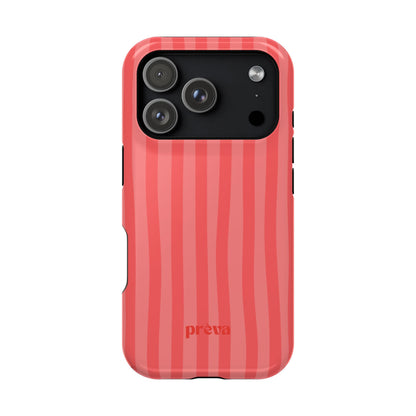 Coral Stipes Phone Case