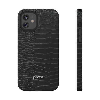 Black Croc Phone Case
