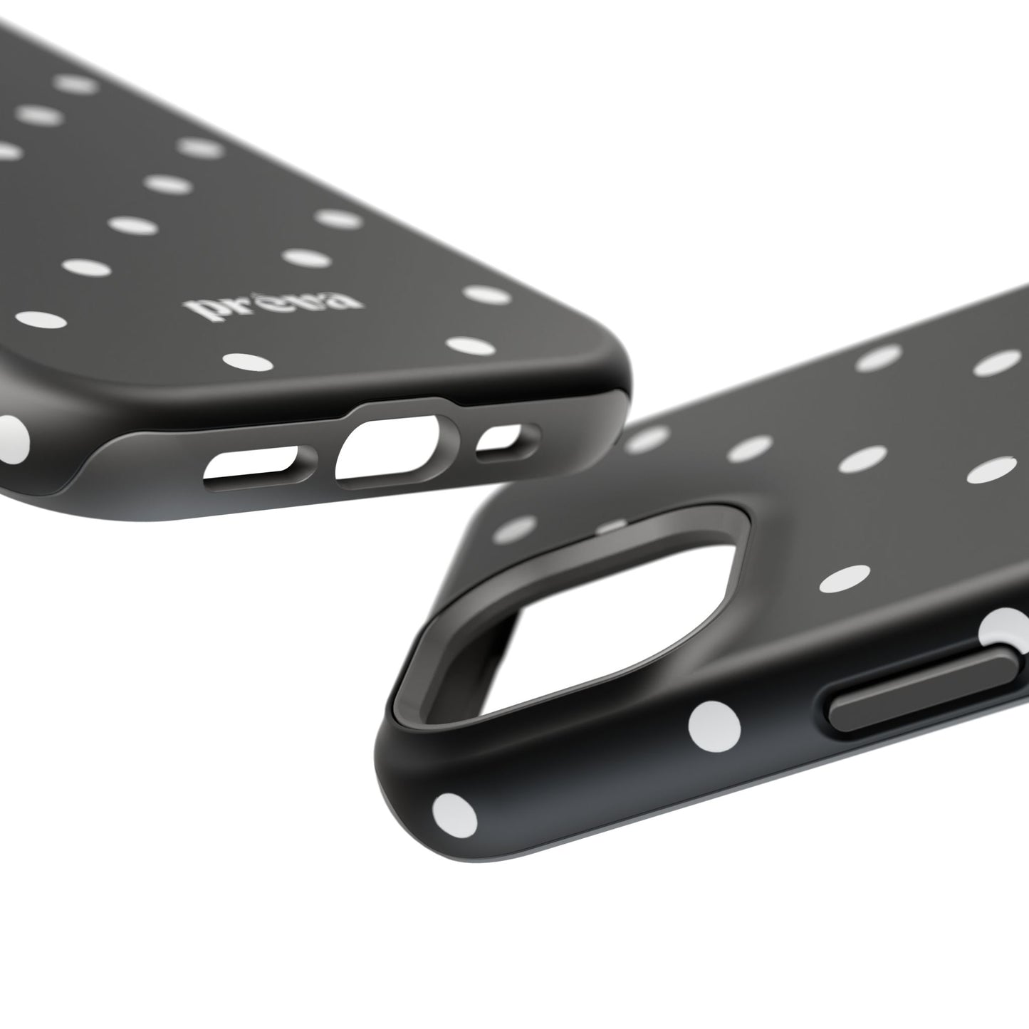 Black with White Polka Dots Phone Case