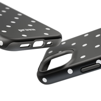 Black with White Polka Dots Phone Case