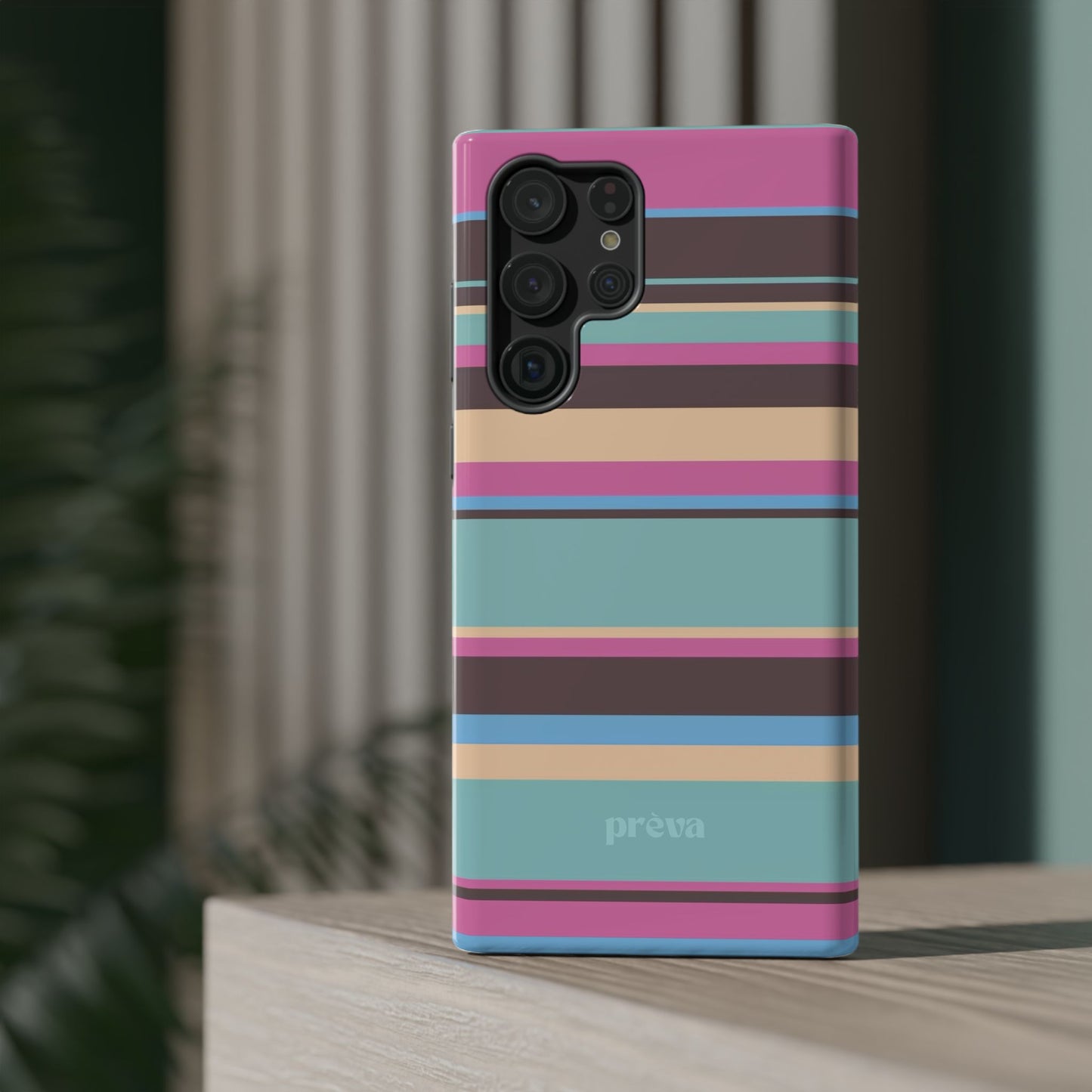 Cocoa Palm Stripes Phone Case