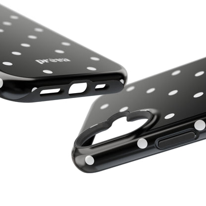 Black with White Polka Dots Phone Case