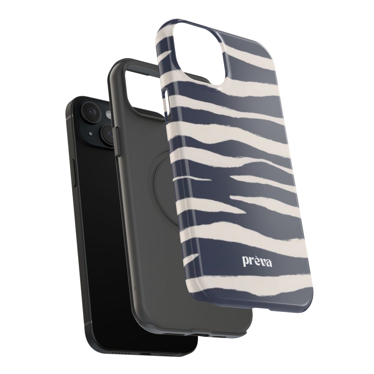 Navy & Cream Zebra Phone Case