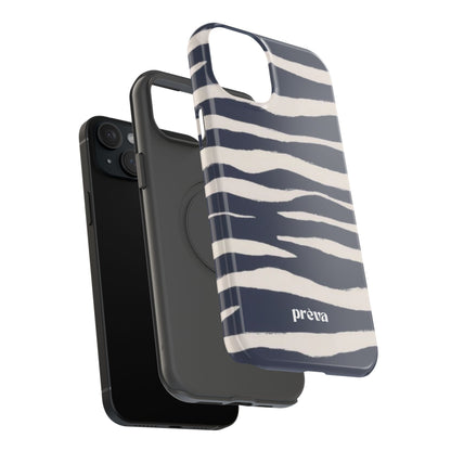 Navy & Cream Zebra Phone Case