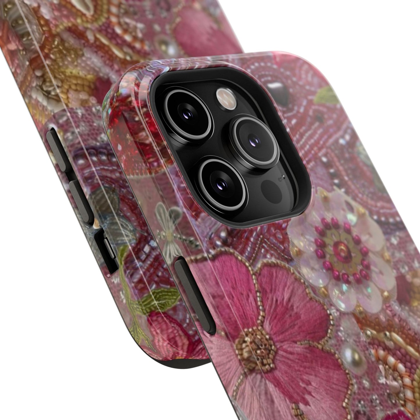 Floral Embroidery Phone Case