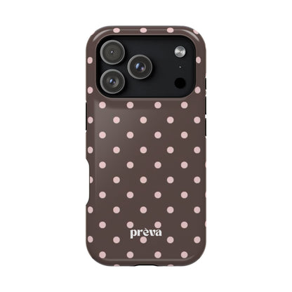 Brown and Pink Polka Dot Phone Case