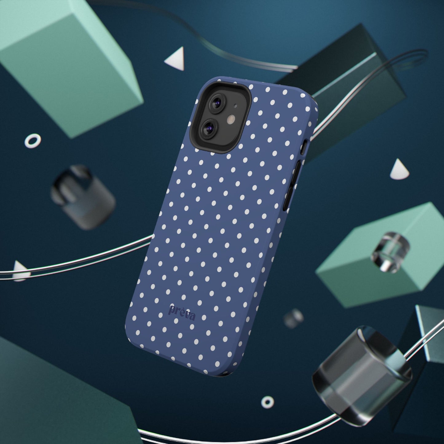 Navy Polka Dot Phone Case