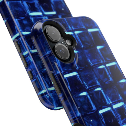 Blue Glass Tile Impact-Resistant Phone Case
