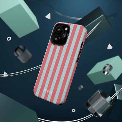 Coral & Teal Stripes Phone Case