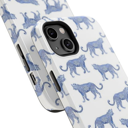 Blue Leopard Pattern Phone Case