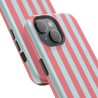 Coral & Teal Stripes Phone Case