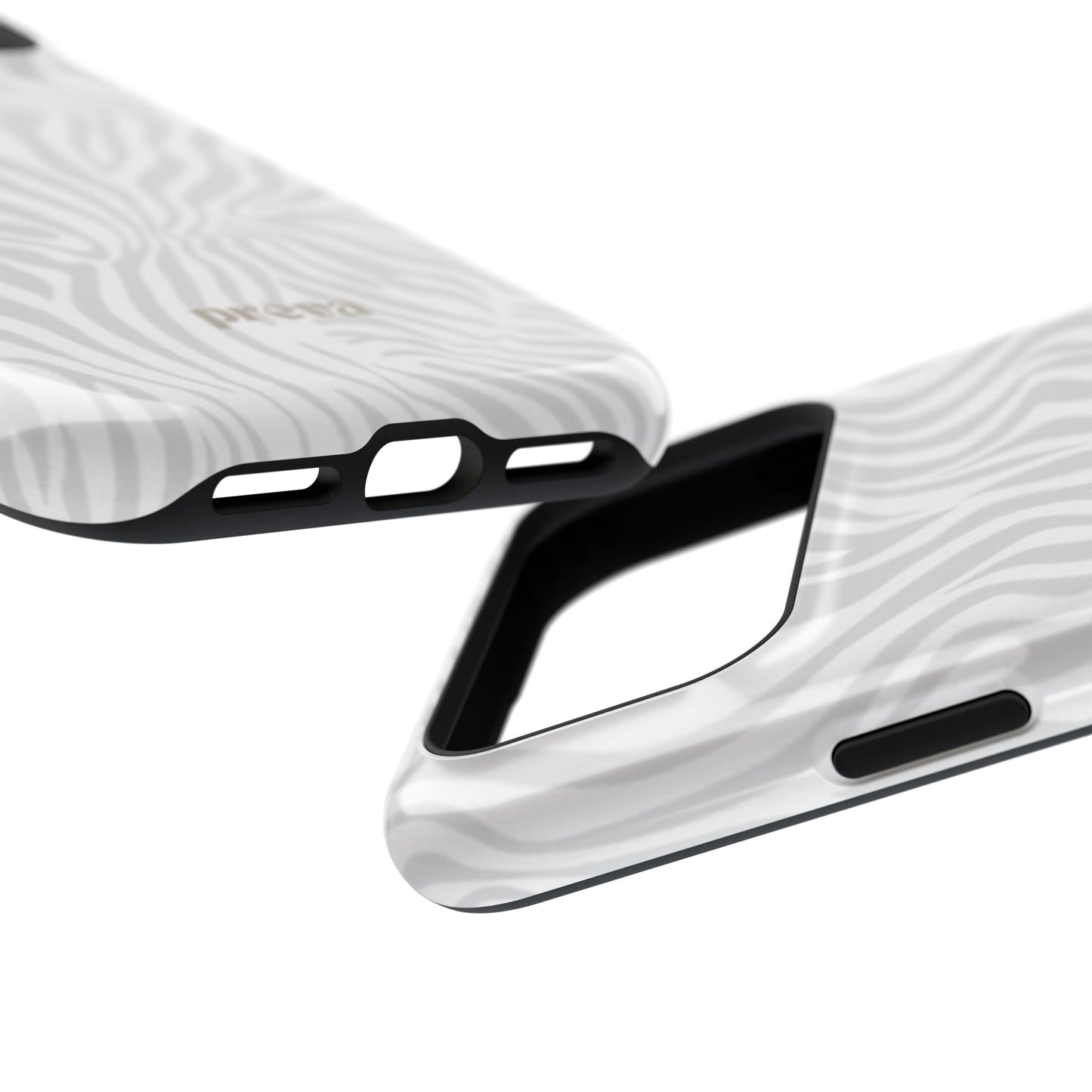 Zebra White Wave Phone Case