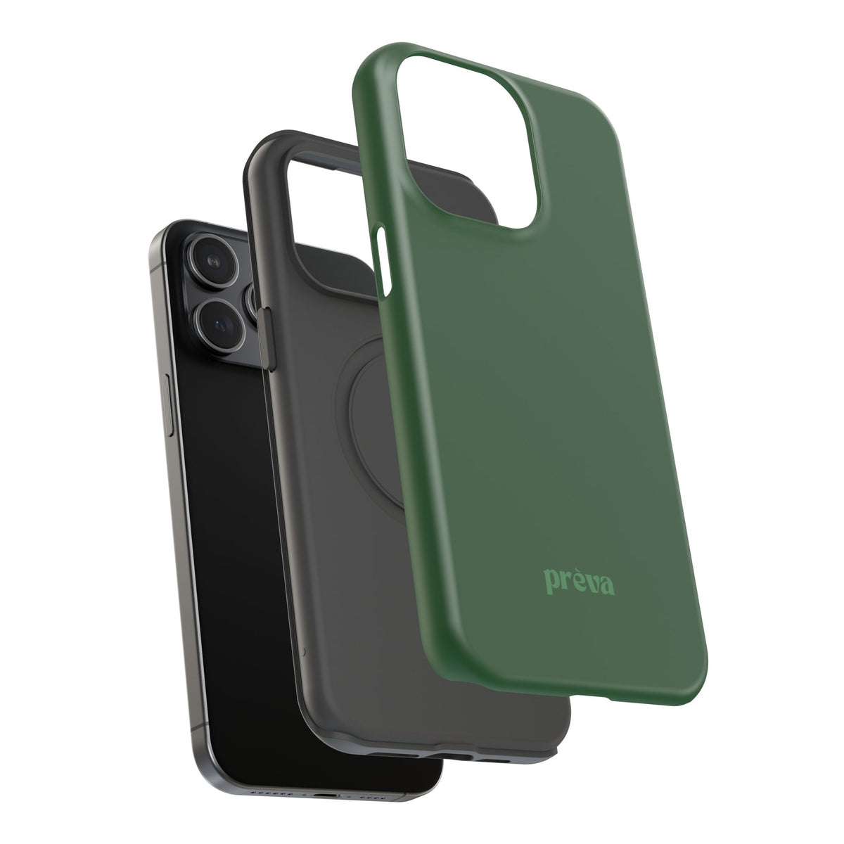 Impact-Resistant Phone Case — Forest Green Slim Armor