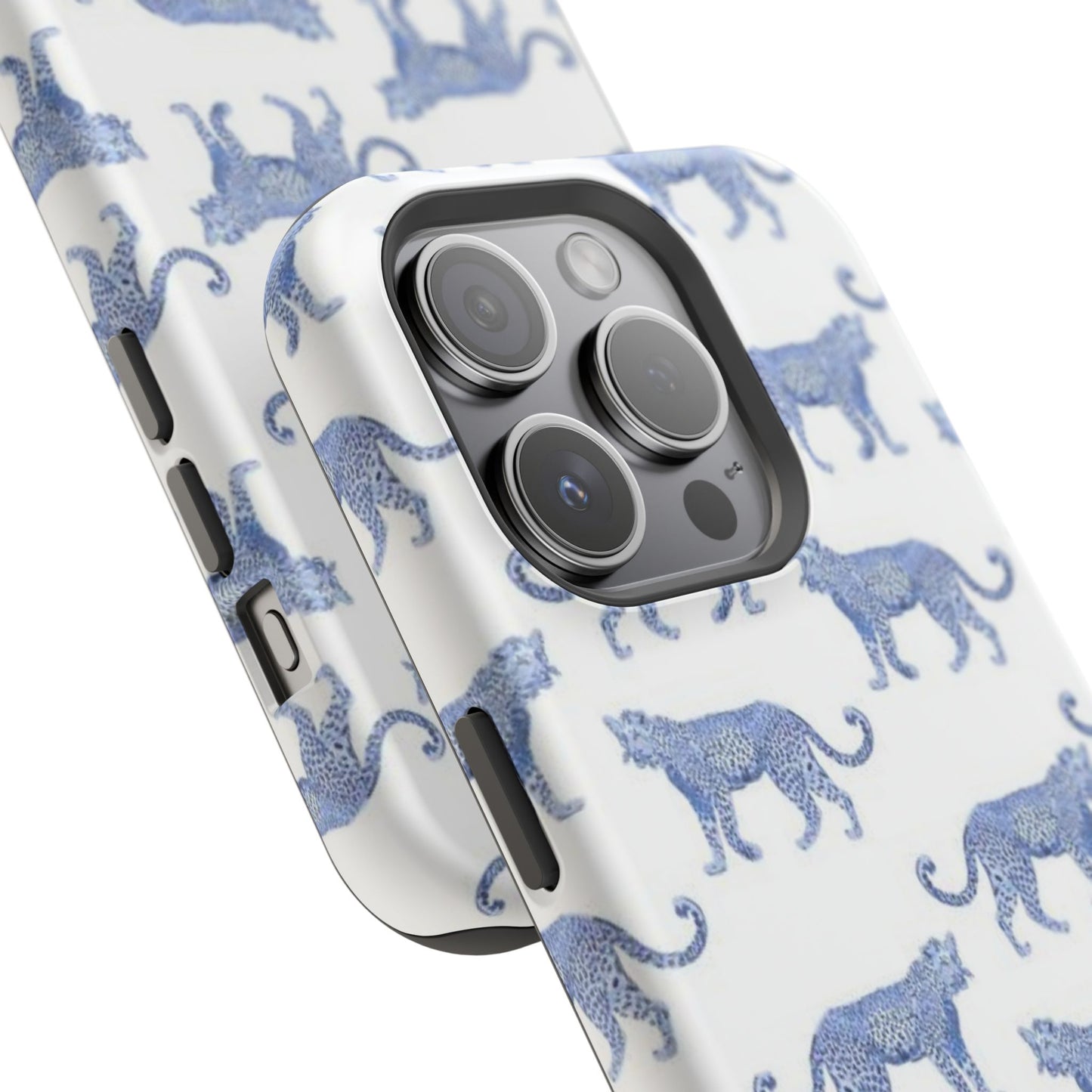 Blue Leopard Pattern Phone Case