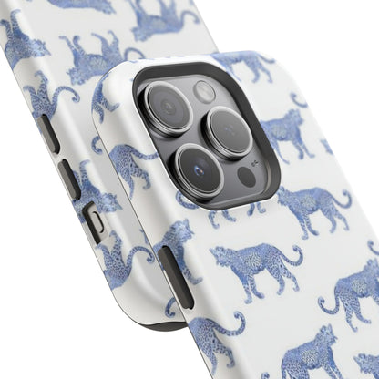 Blue Leopard Pattern Phone Case