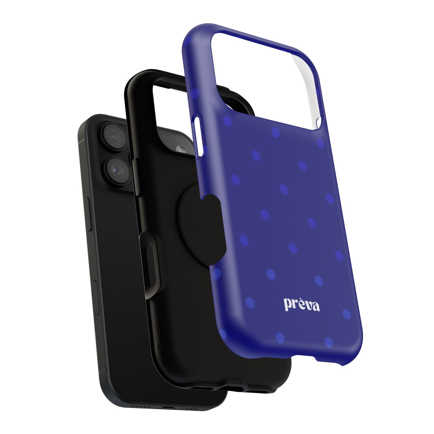 Dark Blue Polka Dots Phone Case