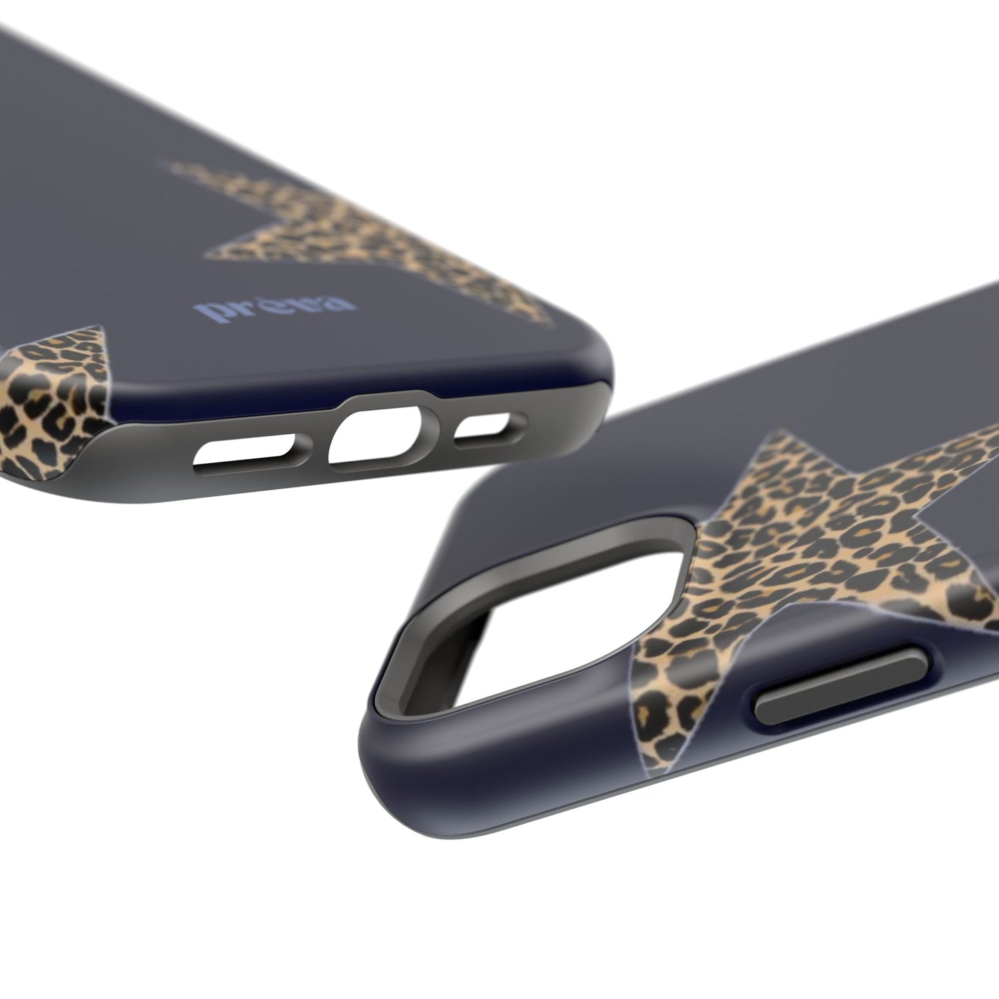 Navy Leopard Star Phone Case