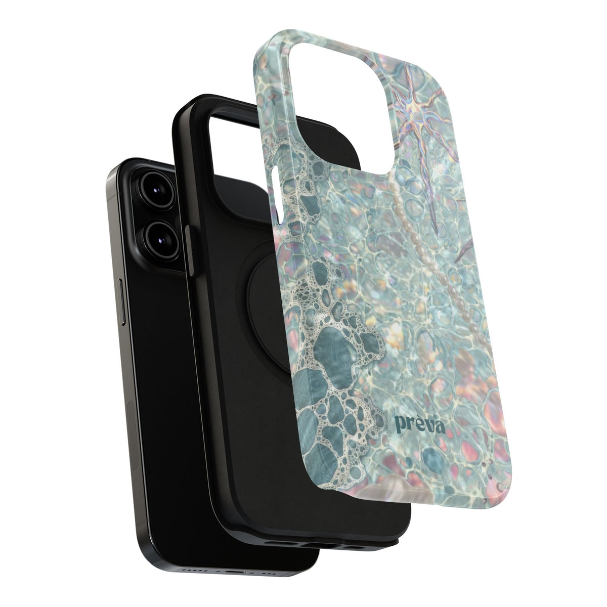 Marbled Seafoam Impact-Resistant Phone Case
