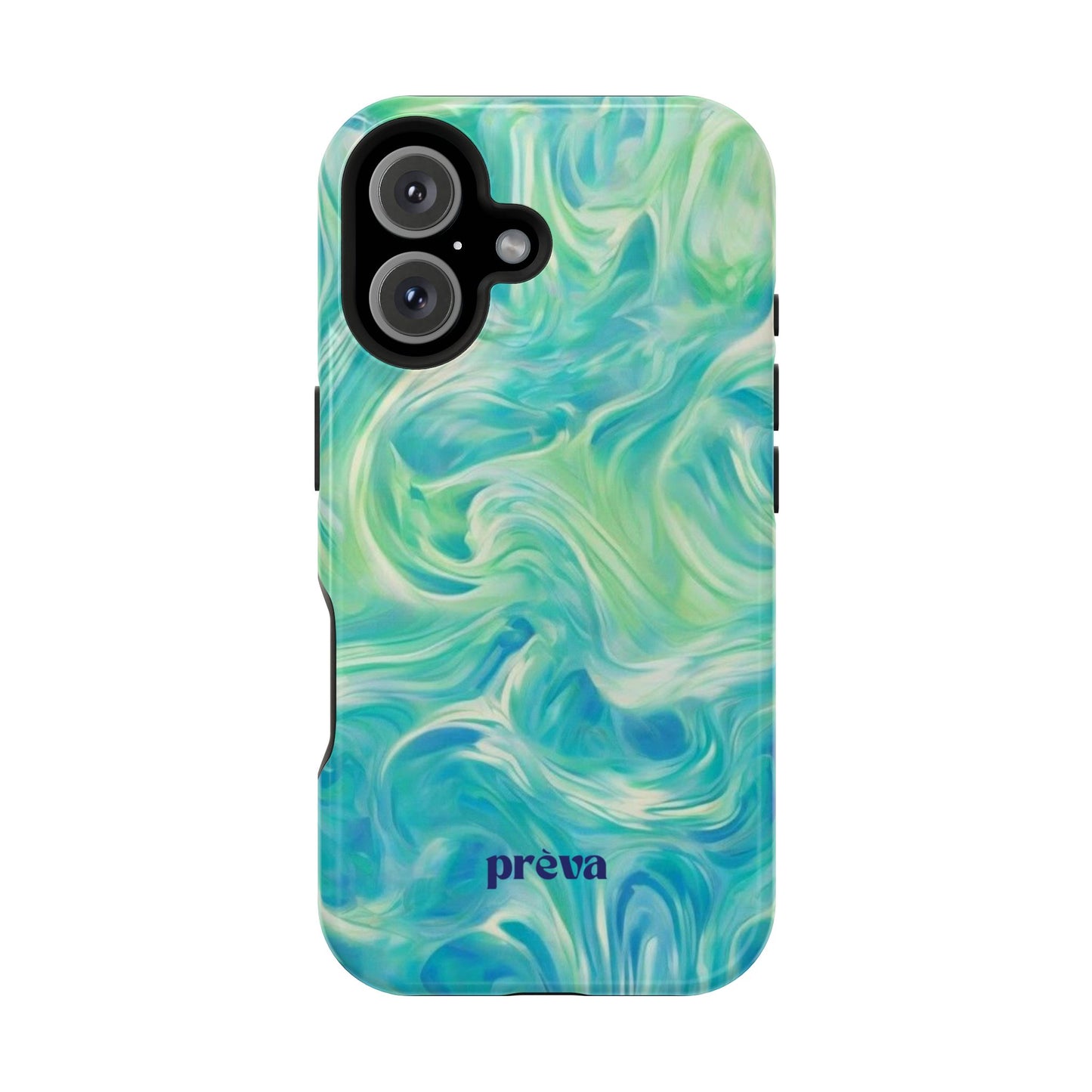 Teal & Green Swirl Phone Case