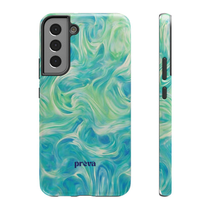 Teal & Green Swirl Phone Case