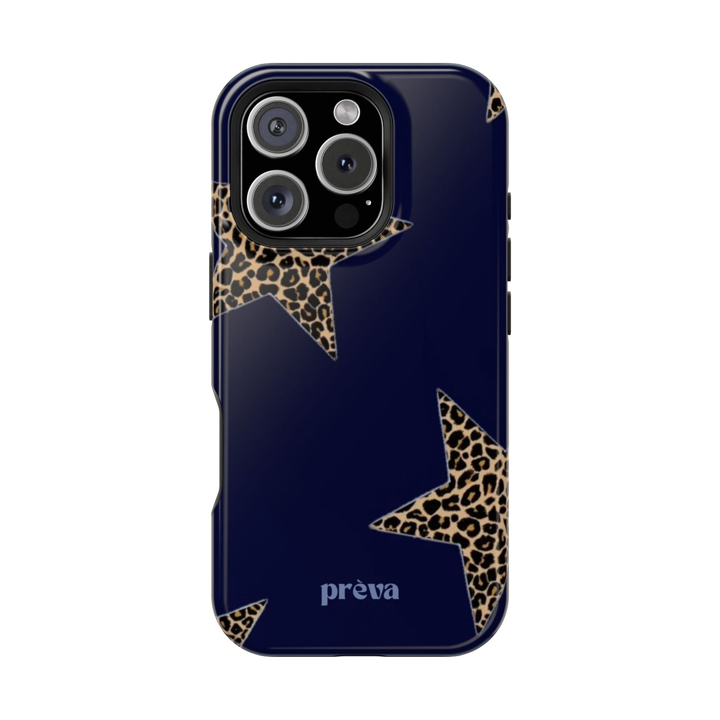 Navy Leopard Star Phone Case