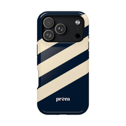 Striped Navy & Cream Phone Case