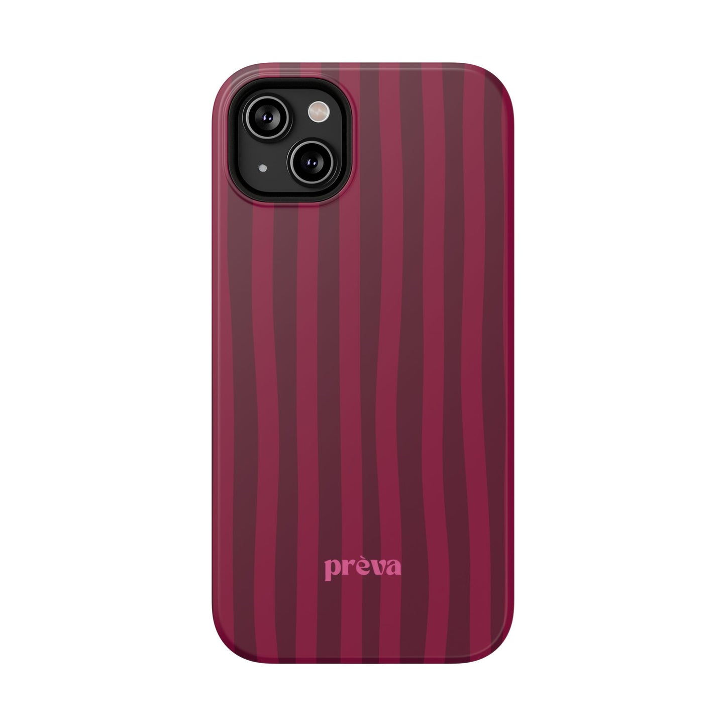 Burgandy Stripes x Ava Dudderar Phone Case